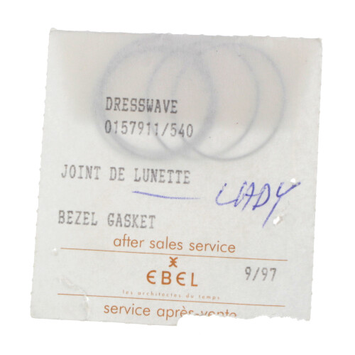 Guarnizione della lunetta EBEL originale, rotonda, per EBEL Dresswave 0157911