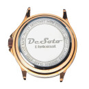 Caja de reloj DeSoto "Diplomat" de 43 mm color rosa con cristal de lupa y corona