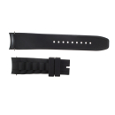 Diver watch strap for buckle silicone 22 mm black