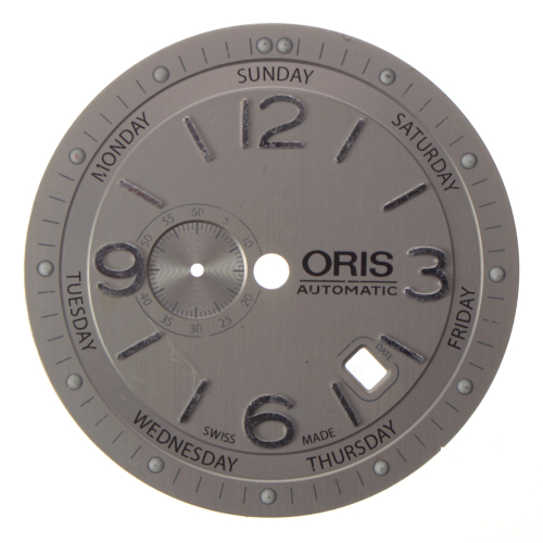 Esfera de reloj ORIS auténtica 37 mm, gris
