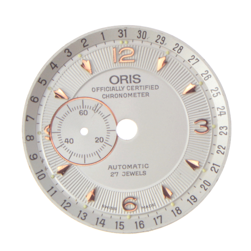 Esfera de reloj ORIS auténtica 27,1 mm, blaco