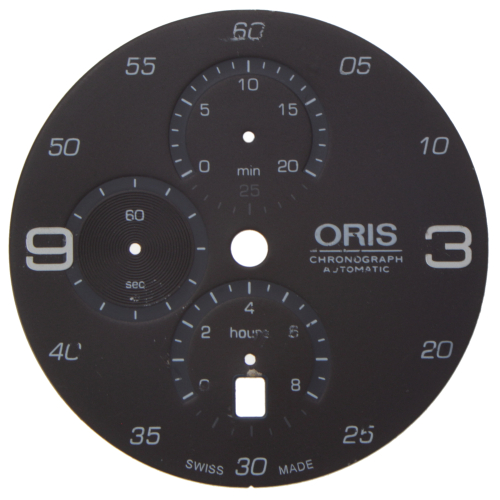 Quadrante autentico ORIS 34,5 mm, nero