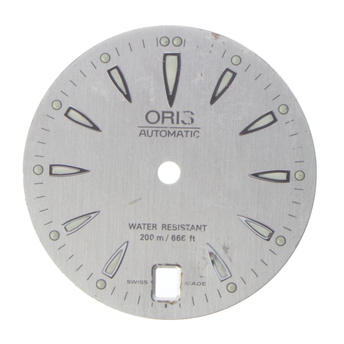 Esfera de reloj ORIS auténtica 27,3 mm, gris