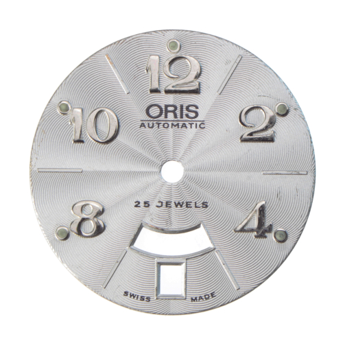 Cadran de montre ORIS authentique 27,1 mm, argent