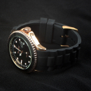 DeSoto Diplomat Dreizeiger Armbanduhr rose vergoldet mit...