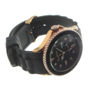 DeSoto "Diplomat" reloj de 3 agujas chapado en oro rosado con fecha