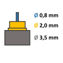 UTS mini quartz mouvement 5 mm tige ronde