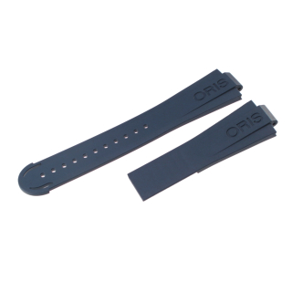 ORIS Kautschuk Armband mit Bandschrauben 24 mm, blau, für ORIS Aquis date u.a