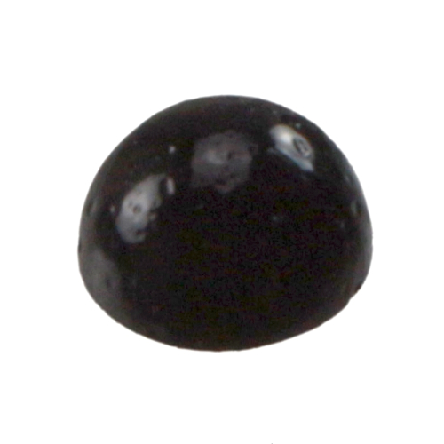 Cabouchon, gioiello sintetico per corona di orologio, emisfero, nero, 2,5 mm
