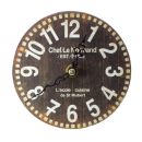 Cheminée table bureau étagère horloge quartz 130 mm optique vintage marron foncé