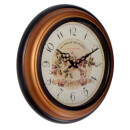 Orologio da parete al quarzo in stile vintage da 43 cm con lunetta color rame