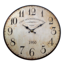 Retro wall clock vintage style quartz clock 34 cm "Cafe des Marguerites"