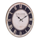 Retro wall clock vintage style quartz clock 34 cm "Gallery" black white roman