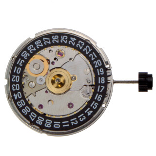 Original ETA 2824-2 Automatik Uhrwerk, 11 /12 SC CLD F3 weiß auf schwarz H3=1,50 mm