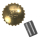 Corona TISSOT, chapada en oro, incl. tubo: 2,5 mm, D: 6,2 mm, Altura: 3,2 mm