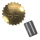 Corona TISSOT, placcata oro, tubo incluso: 2,5 mm, D: 6,2 mm, Altezza: 3,2 mm