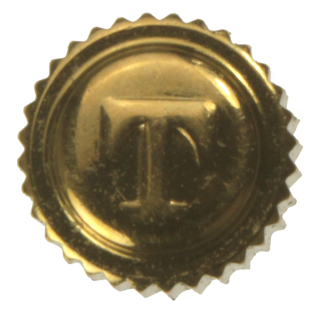 TISSOT Krone, vergoldet inkl. Dichtung D: 4,0 mm, Höhe: 2,1 mm