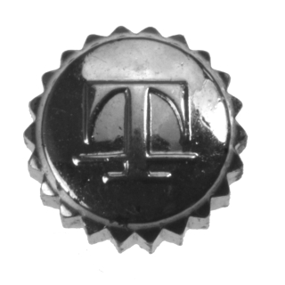 TISSOT Krone, verchromt, inkl. Dichtung D: 5,6 mm, Höhe: 3,2 mm für 2,5 mm Tubus