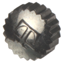 TISSOT Krone mit Hals, verchromt, D: 4,5 mm, Höhe: 2,4 mm