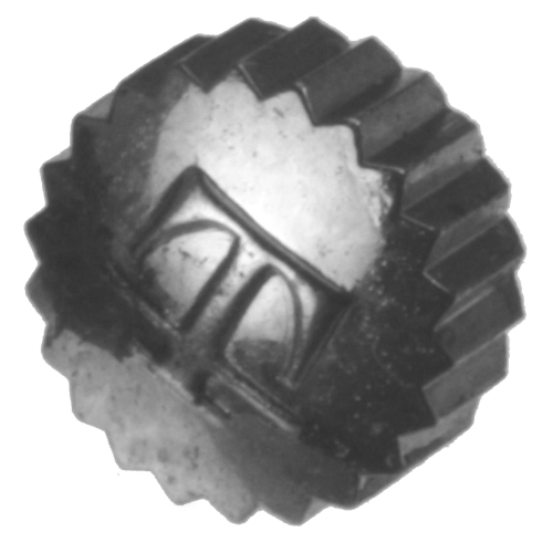 Corona TISSOT con collo, cromata, D: 5 mm, Altezza: 2 mm