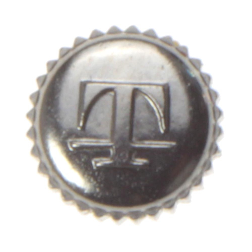 TISSOT crown, chrome plated, D: 6.0 mm, height: 2.9 mm for 2.5 mm tube