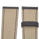 Bracelet montre OMEGA De Ville Prestige en cuir véritable 19 à 16 mm, noir