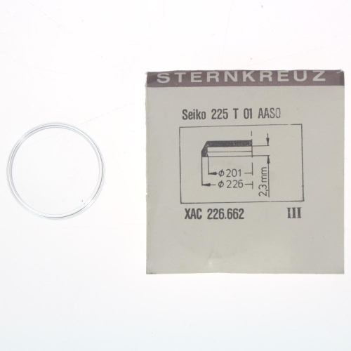 Armbanduhr Acrylglas, diaplan, chromarmiert, 225T01AAS0 für SEIKO Y481-1190