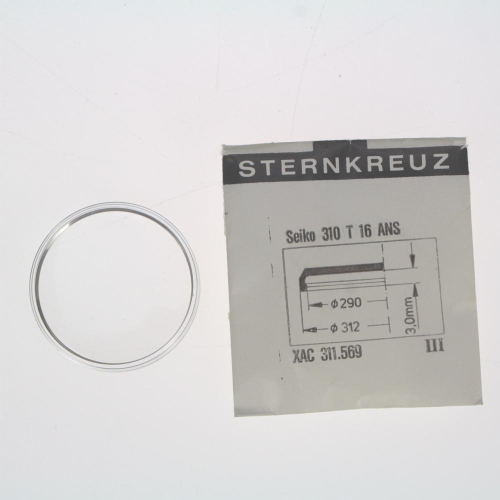 Montre-bracelet verre acrylique, diaphane, chromé 310T16ANS pour SEIKO 6119-8098
