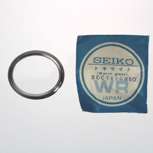 Genuine SEIKO mineral crystal K00V05GNS0 with bezel, chrome-plated