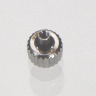 Armbanduhrkrone mit Hals, Stahl, D: 3,9 mm, H: 2,8 mm, Gewinde 1,0 mm