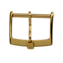 Genuina hebilla ETERNA bañada en oro de 16 mm con el logo clásico