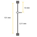 Suspension spring 25A for Hermle Standard 53, wire length...