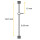 Muelle de péndulo de torsión 11B reloj anual Kern, longitud del hilo 132,5 mm