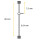 Muelle de péndulo de torsión 12D para reloj anual Kern, longitud del hilo 86 mm