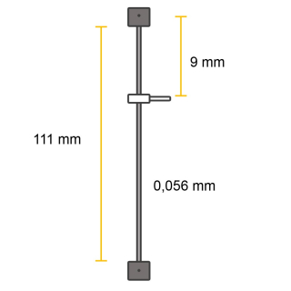 Drehpendelfeder 14B für Koma Mini 65 Jahresuhr, Drahtlänge 111 mm