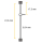 Molla a pendolo a torsione 66A per orologio annuale Koma, lunghezza filo 61,6 mm