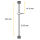 Torsion pendulum spring 3B for Kundo annual clock, wire length 126 mm