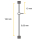 Torsion pendulum spring 3C for Kundo annual clock, wire length 126 mm