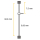 Torsion pendulum spring 5E for Kundo annual clock, wire length 92.8 mm