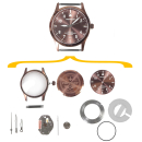 Armbanduhr DIY Bausatz, 36 mm Edelstahllgehäuse, rosé...