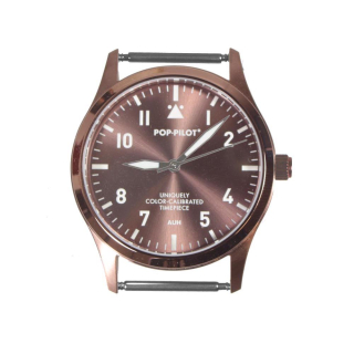 Armbanduhr DIY Bausatz, 42 mm Edelstahllgehäuse, rosé inklusive Uhrwerk