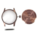 Armbanduhr DIY Bausatz, 42 mm Edelstahllgehäuse, rosé inklusive Uhrwerk