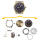 Wristwatch DIY kit, 42 mm stainless steel case, gold-colored including movement