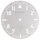 Quadrante per Miyota 2035 - POP-PILOT, argento 35,1 mm
