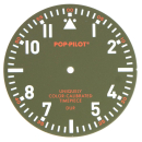 Dial for Miyota 2035 - POP-PILOT, green / orange 37 mm