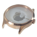 Complete wristwatch case 39 mm, rosé, incl. glass, crown