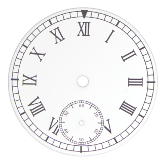 Armbanduhr Zifferblatt 37,0 mm weiß, kleine Sekunde, ohne Zifferblattfüße