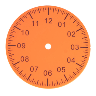 Armbanduhr Zifferblatt 37,20 mm orange, für Unitas 6498-1