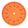 Quadrante dellorologio da polso 37,20 mm arancione, per Unitas 6498-1
