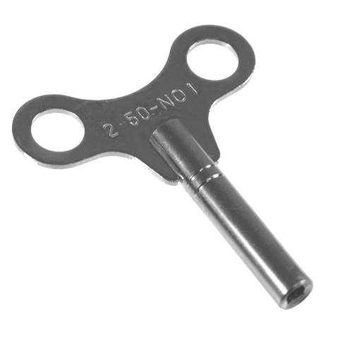 Winding key, winding key for alarm clocks, steel, nickel-plated 2.5 mm